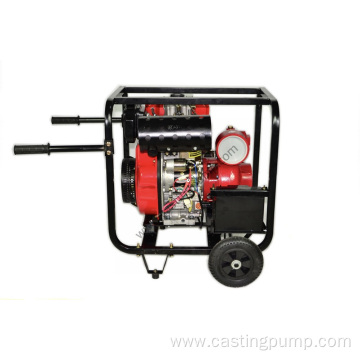 Heavy 4x4 casting iron pump with diesel engine